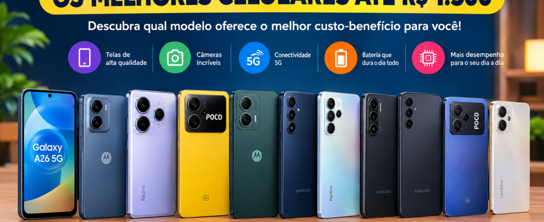Melhores celulares até R$ 2.000 em 2026: Top 10 com melhor custo-benefício